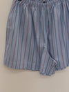 BASERANGE elastic waist striped shorts BAS-SHOLE-PO-SU25-TW MATRIX STRIPE
